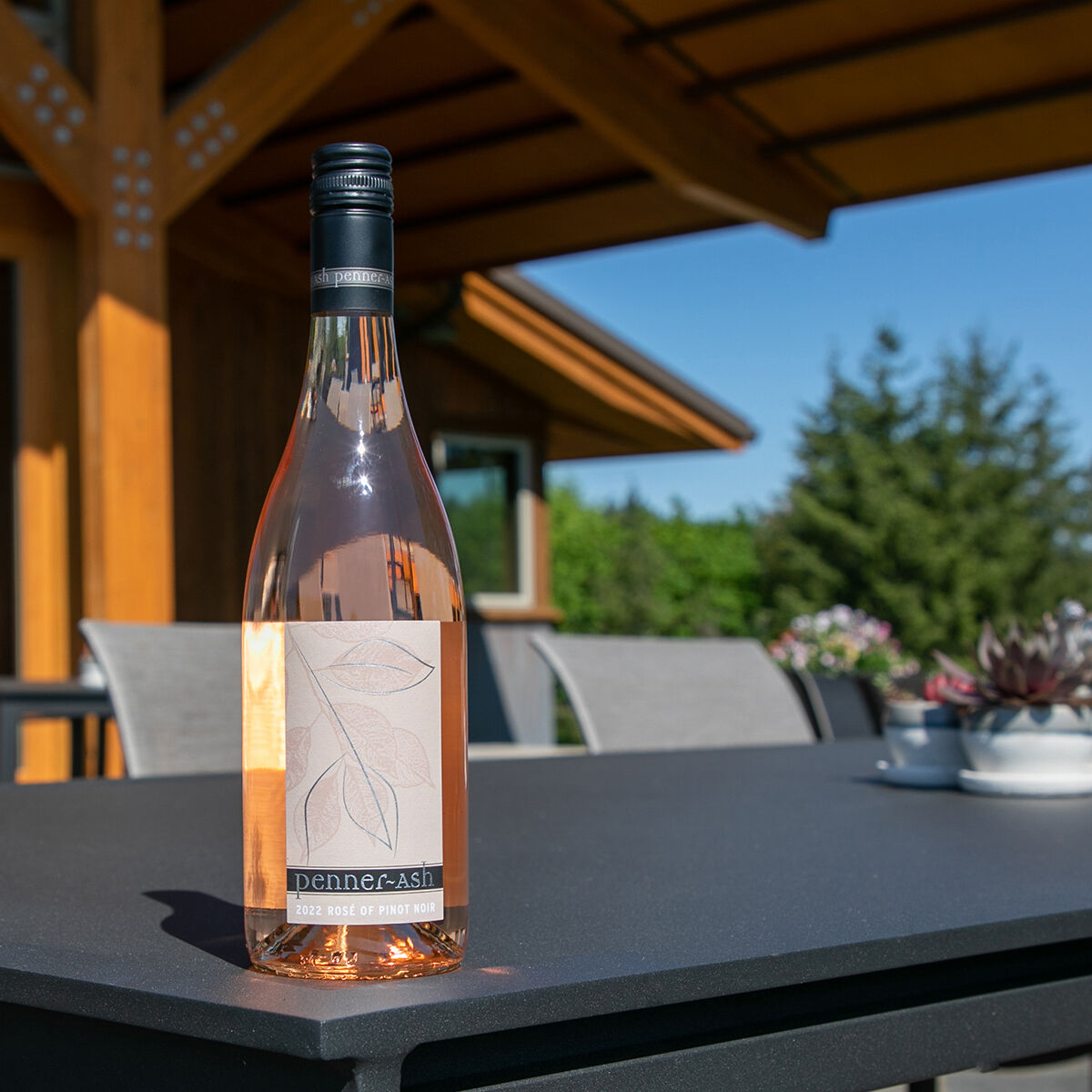 A bottle of Penner-Ash Rosé